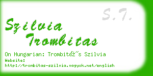 szilvia trombitas business card